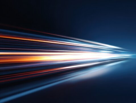speed light streaks isolated on a blue background