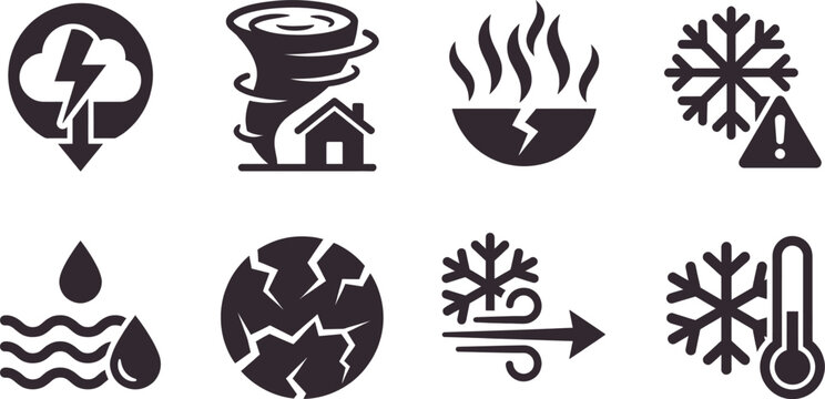 Weather warning icons for disaster management