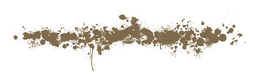 brown blot isolated on white background. Hand drawn. Not AI, vector illustration.