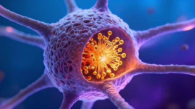 Microscopic observation of neural transmission and pathogen engagement