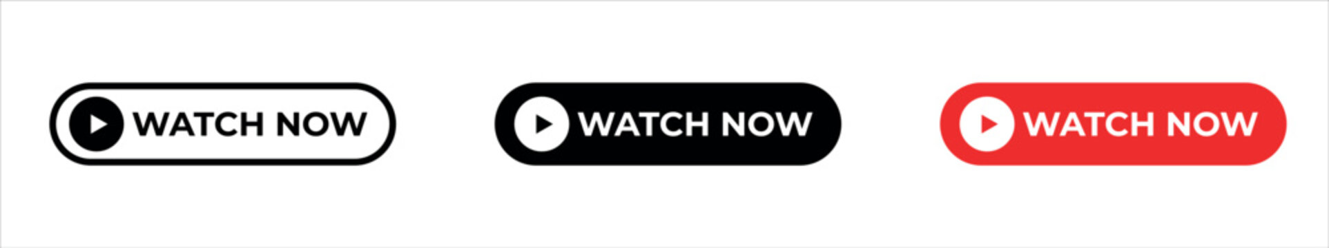 Watch video. watch now button on isolated background. watch now video play button sign.