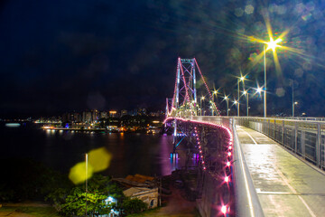 noite na Ponte Herc&iacute;lio Luz Florian&oacute;polis Santa Catarina Brasil florianopolis vista do novo mirante