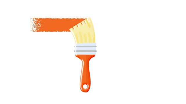 2D Animated Paint Brush for Home Improvement Project