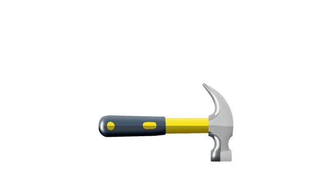 2D Animated Hammer for Construction Repair Work