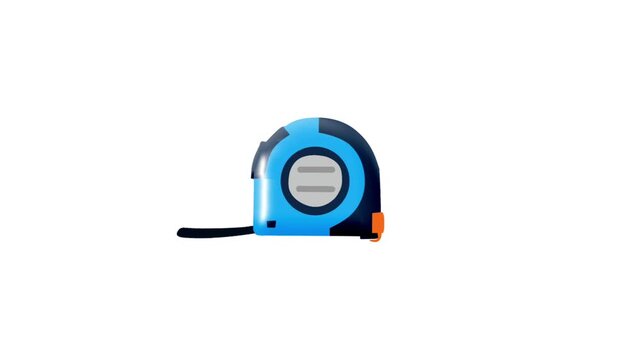 2D Animated Measuring Tape for Construction Measurement Work