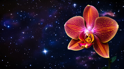 flowers on a space background