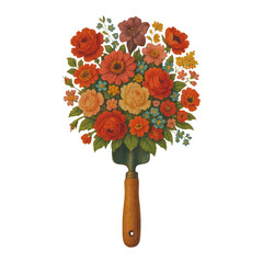 Fototapeta premium PNG Vibrant floral bouquet illustration