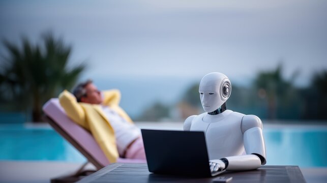 UBI universal basic income and AI automation dividend with robot workforce