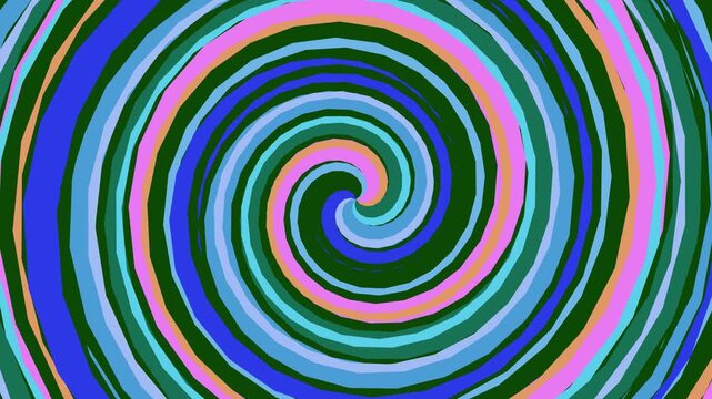 abstract colorful spiral motion background with vibrant hypnotic swirl pattern animation
