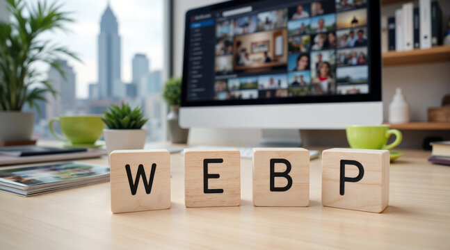 WebP image format for smaller file size and faster page load, compression and conversion workflow for SEO and performance optimization when exporting photos for online product pages and apps