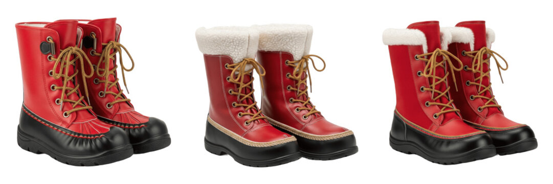 Finnish Laplander Boots S&aacute;mi Nutukkaat Saamelaiset Keng&auml;t Arctic Traditional Footwear Isolated on White Background No Shadow Studio Product Photography