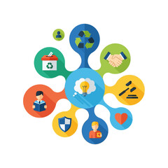 Fototapeta premium Eco Friendly Sustainable Development Concept.
