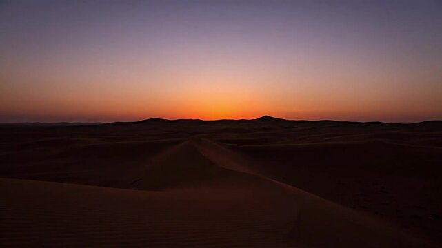 Sunset over golden sand dunes in the Thar Desert near Jaisalmer