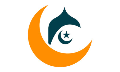 Fototapeta premium mosque logo illustration vector