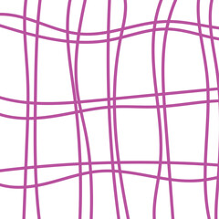 Purple wavy grid on white background abstract pattern