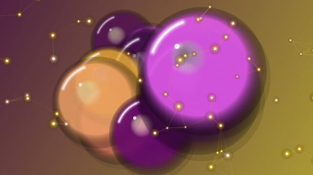 Spheres floating in a gradient background, a visually appealing illustration from a straightforward viewpoint