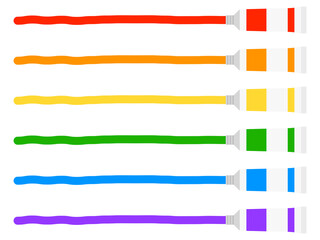 Obraz premium チューブ絵具ラインセット