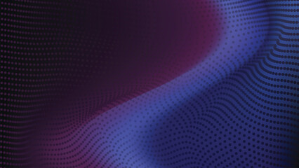 Obraz premium Abstract Glassy dots Purple and Blue Gradient Light on Dark Background