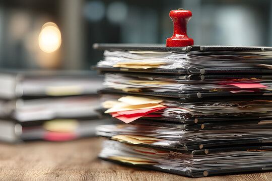 Paperwork Overload and Bureaucracy Stamp