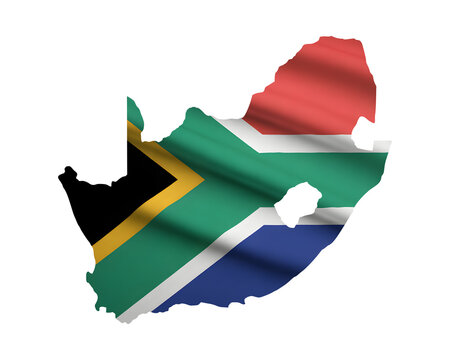 South Africa's flag shaped with national pride, ideal for travel, tourism, and patriotic themes.