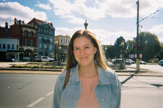 Film photo of a Woman Smiling in Bendigo Victoria Australia