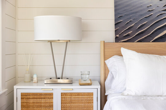 Bedroom table  cell Phone earphones with art 