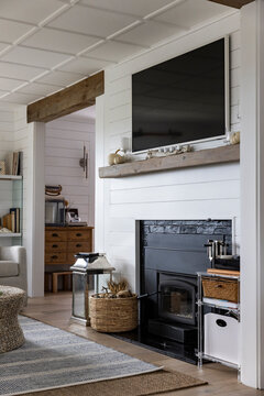 Residential Home Luxury living room TV nobody