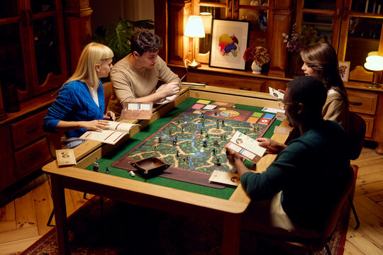 People got together to play board games.