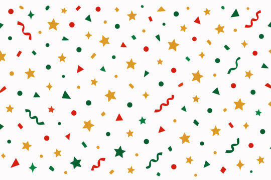 Patr&oacute;n festivo de confeti navide&ntilde;o