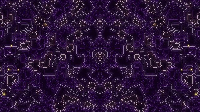 Abstract Purple Pattern with Lights.