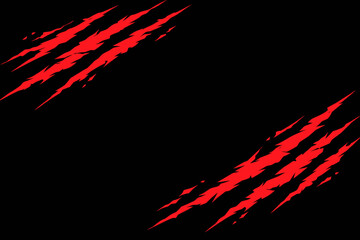 Rasguños rojos sobre fondo negro © Daniel