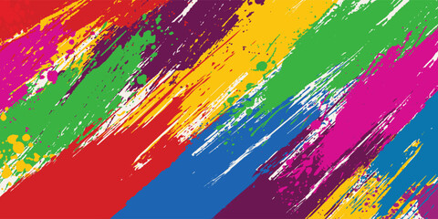 Fototapeta premium Colorful paint splash isolated on white background. Abstract colorful splash. Colorful paint explosion, illustration. eps 10