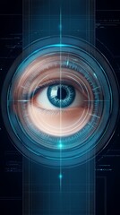 Futuristic eye interface advanced bionic vision technology explore cutting edge bionic vision augmented reality display