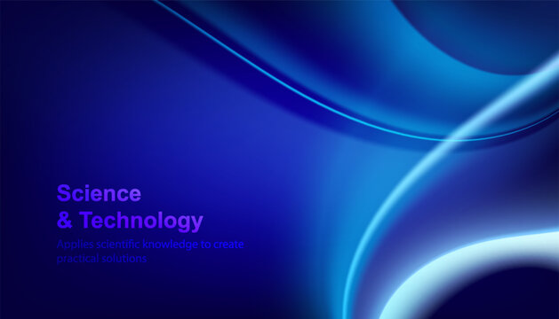 Shining blue flow. Vector illustration, contains transparencies, gradients and effects