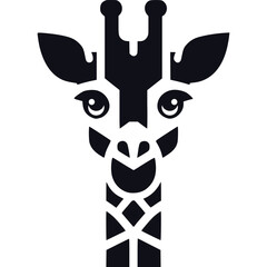 Giraffe Head Icon Vector