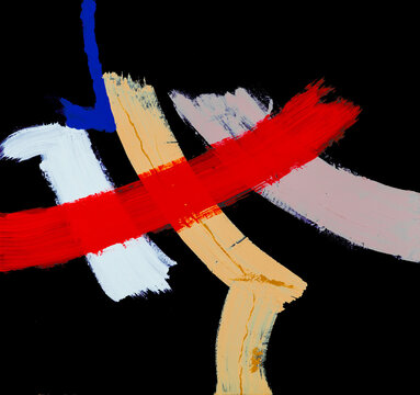 Vibrant Abstract Artwork With Bold Colors on Dark Background