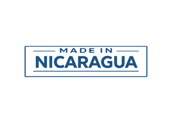 Obraz premium Made in Nicaragua label vector Made in vector label icon on a white background