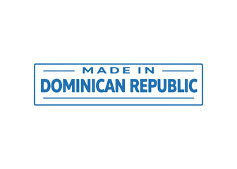 Obraz premium Made in Dominican Republic label vector Made in vector label icon on a white background