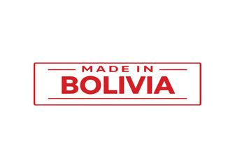 Fototapeta premium Made in Bolivia label vector Made in vector label icon on a white background