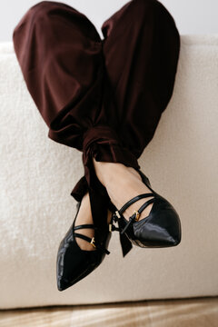 Shoes and stylish loose pants