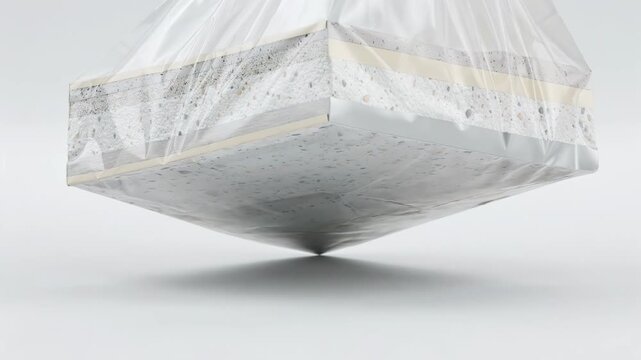 Focused medium shot of pouch base constructed with advanced nanoclay mineral layers emphasizing structural integrity and moisture barrier performance.
