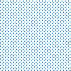 Blue halftone drop pattern with gradient effect: Design for  backgrounds, textile patterns, or abstract ceramic tile. Transparent background PNG version.