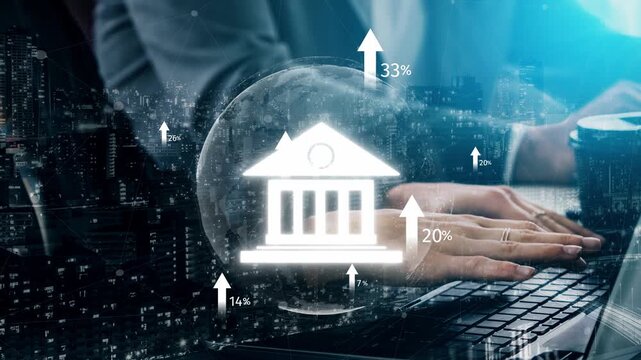 Online banking and digital banking innovation combining finance and technology, optimizing online banking systems, mobile banking services, and fintech for seamless experience. Muxer