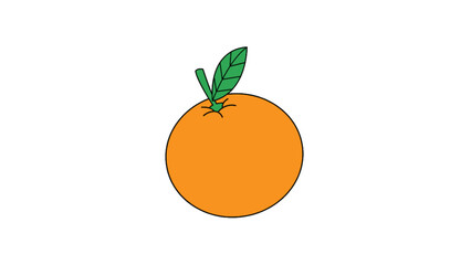 Fresh Orange Citrus Fruit Vector Icon