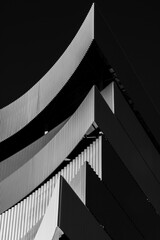 Obraz premium Duna Arena building, Abstract modern architecture with curved facade - Hungary, Budapest