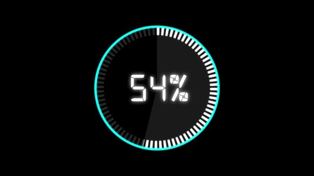 Abstract Pie Chart Data Loop Animation with 75 percent. 75 Modern circular pie chart animation showing percentage progress and statistics.