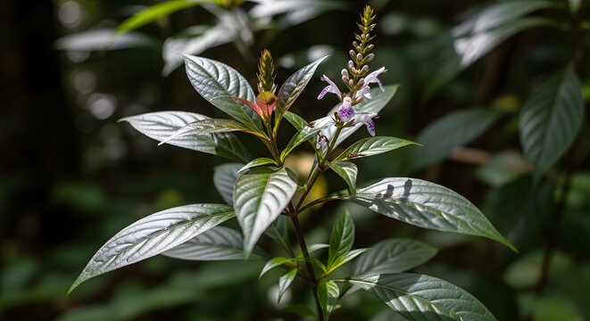 Gandarusa Justicia Gendarussa Medicinal Plant Macro Close Up