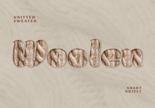 Cozy Knitted Sweater Text Effect