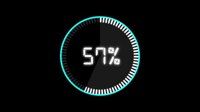 Abstract Pie Chart Data Loop Animation with 79 percent. 79 Modern circular pie chart animation showing percentage progress and statistics.