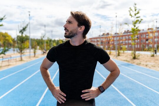 Runner Catching Breath